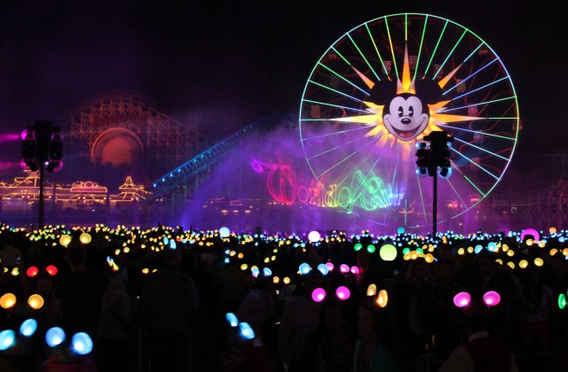 The popular, nighttime spectacular 'World of Color" at Disney California Adventure park continues with the new 'World of Color-Celebrate!' This fun-filled presentation will take guests on an inspirational journey celebrating Walt Disney and his dream of Disneyland park. (Photo Credit: Scott Brinegar/Disneyland Resort)