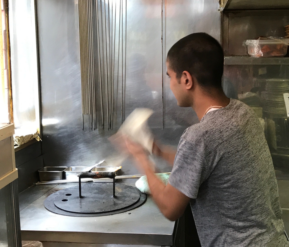 making naan