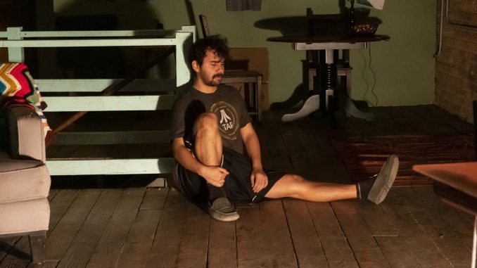 A man sitting